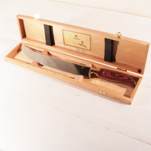 Saber Laguiole in wooden box including engraving